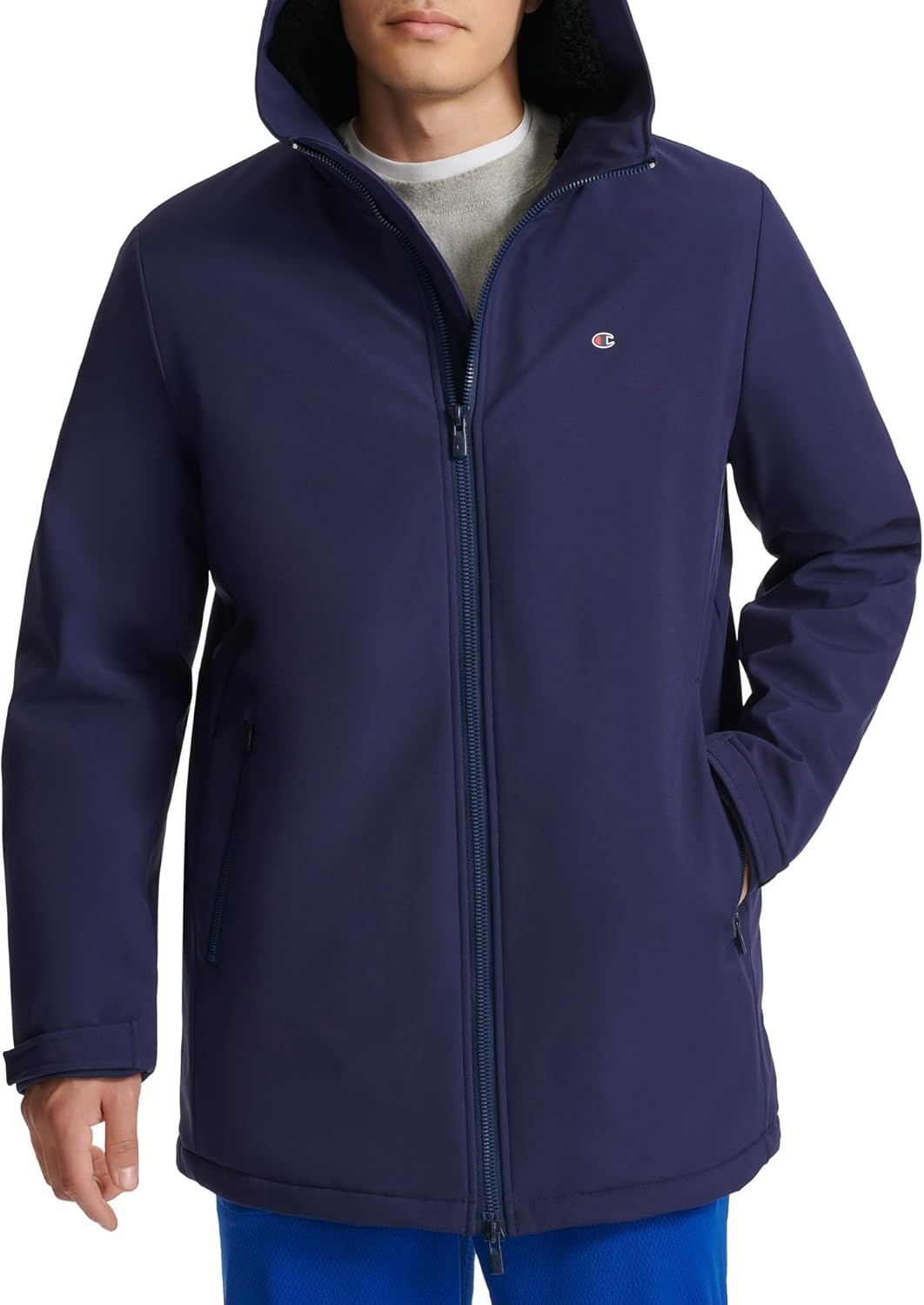 image:imageChampion Mens Midlength Soft Shell Performance Jacket With Sherpa LiningPeacoat