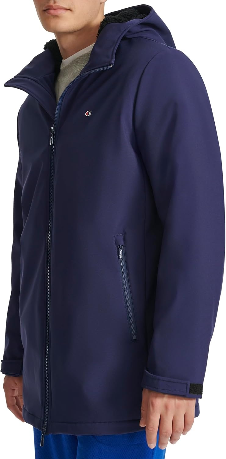 image:imageChampion Mens Midlength Soft Shell Performance Jacket With Sherpa LiningPeacoat