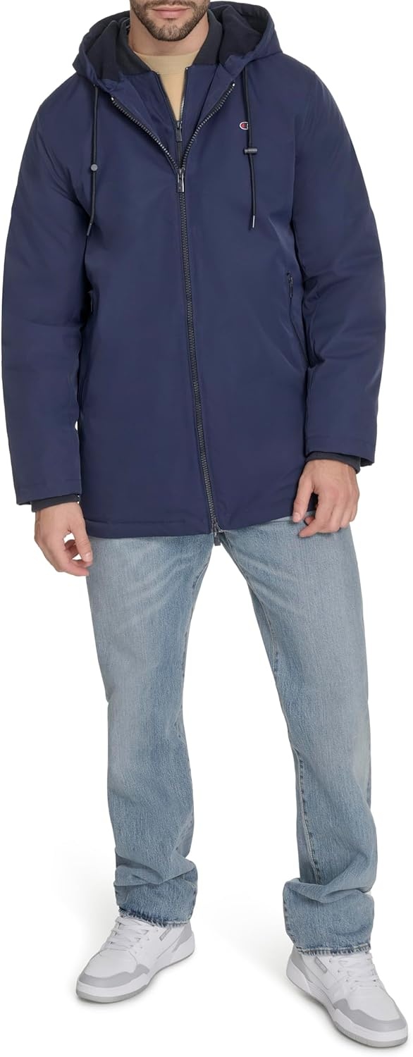 image:imageChampion Mens Midlength Soft Shell Performance Jacket With Sherpa LiningPeacoat Flex Tech