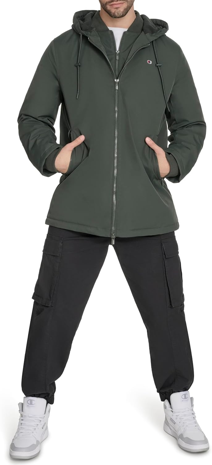 image:imageChampion Mens Midlength Soft Shell Performance Jacket With Sherpa LiningSpruce Flex Tech