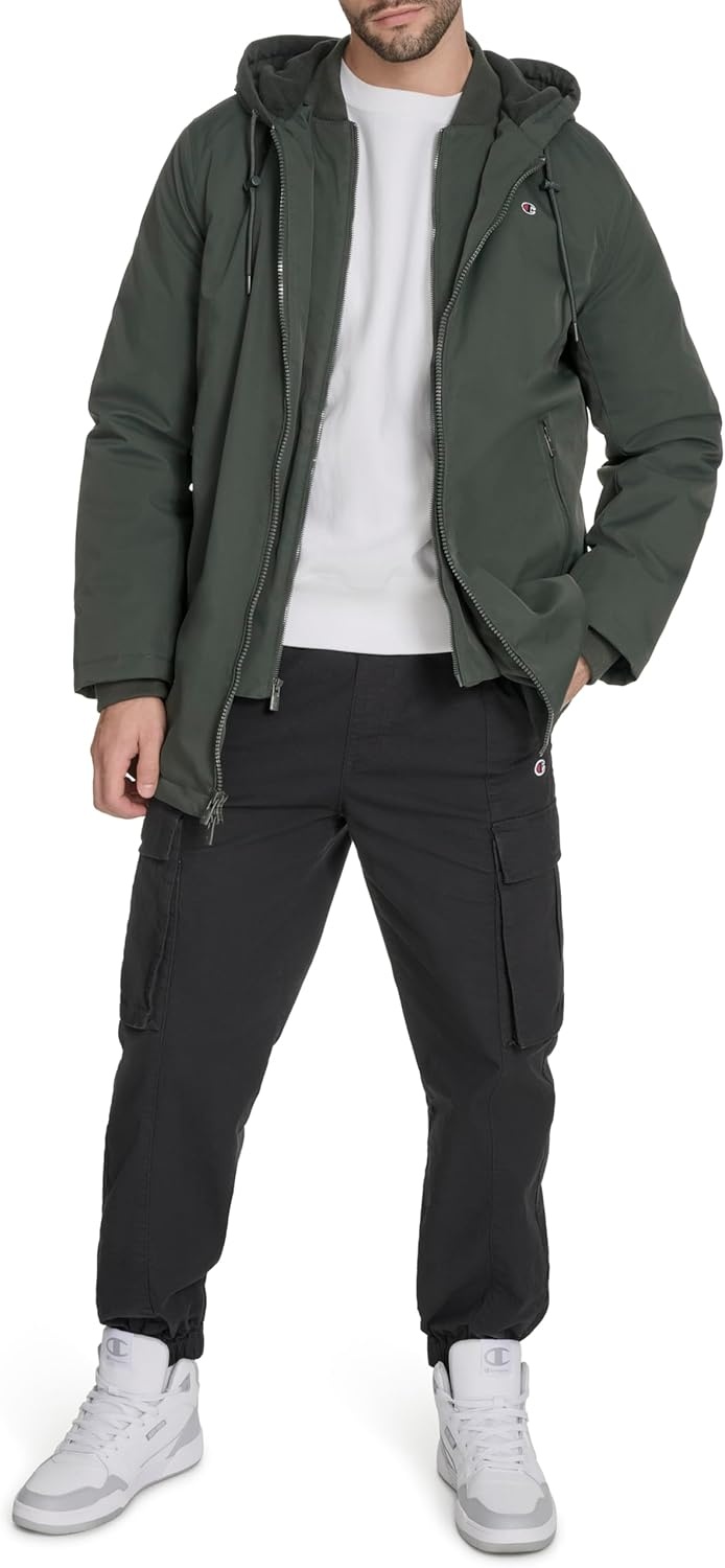 image:imageChampion Mens Midlength Soft Shell Performance Jacket With Sherpa LiningSpruce Flex Tech