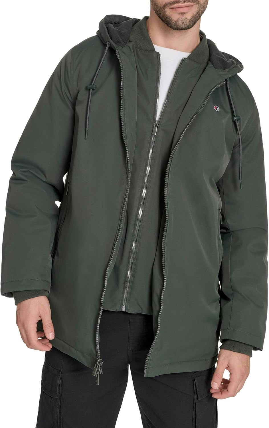 image:imageChampion Mens Midlength Soft Shell Performance Jacket With Sherpa LiningSpruce Flex Tech