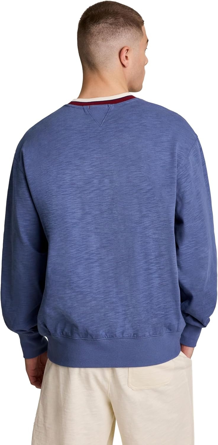 image:imageChampion Mens Modern Retro 100 Washed Cotton Crewneck Sweatshirt Standard FitCoastal Fjord