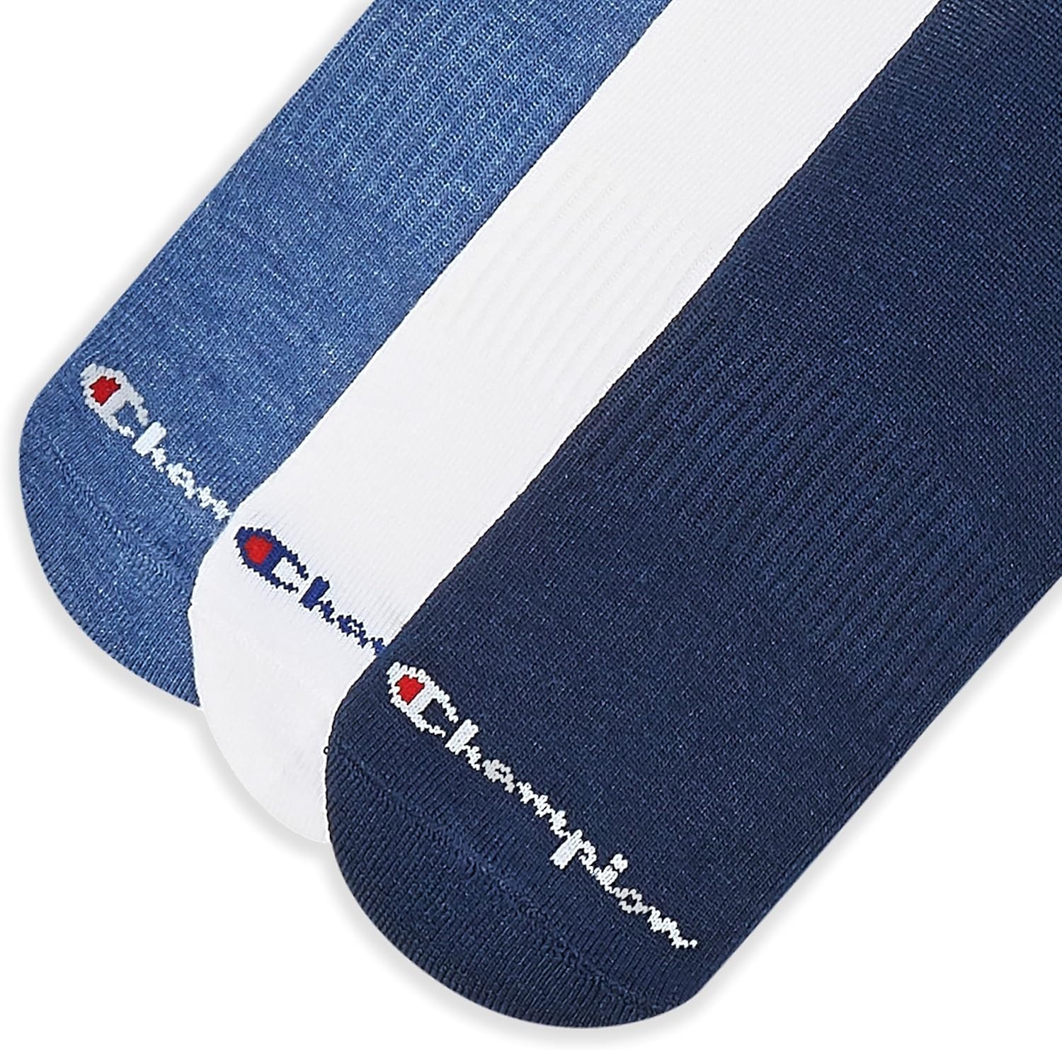 image:imageChampion Mens MoistureWicking Cushioning amp Arch Support Ankle Socks 6PackBlue Assorted