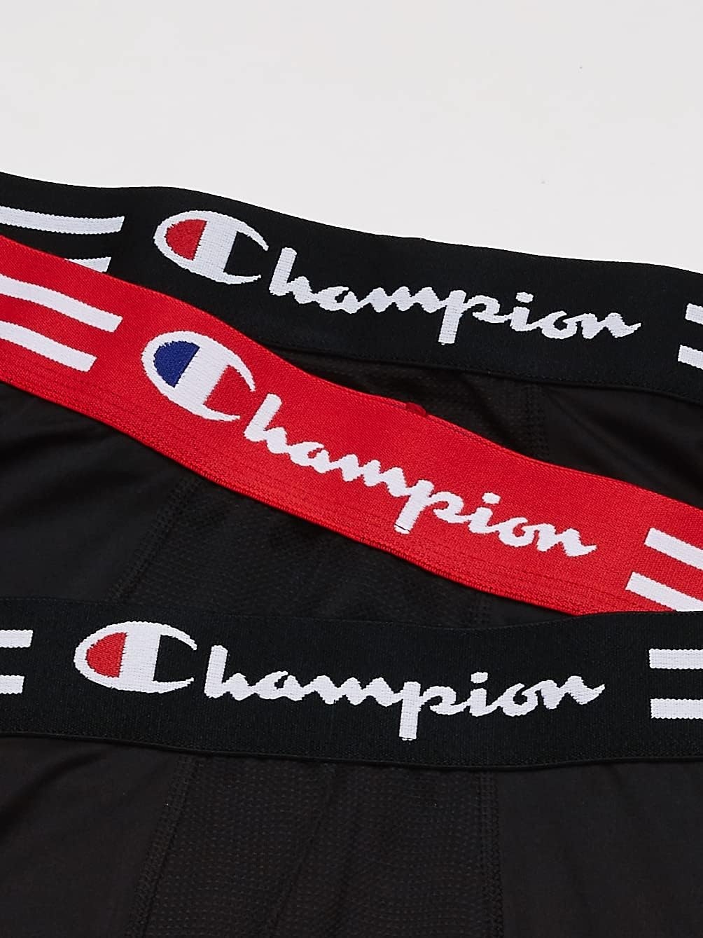 image:imageChampion Mens Performance Stretch Boxer Briefs 3 Pack SXXLRegular Leg Black 3 Pack
