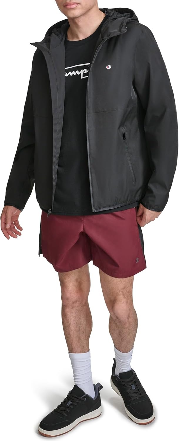 image:imageChampion Mens Performance Windbreaker Rain Jacket With HoodBlack