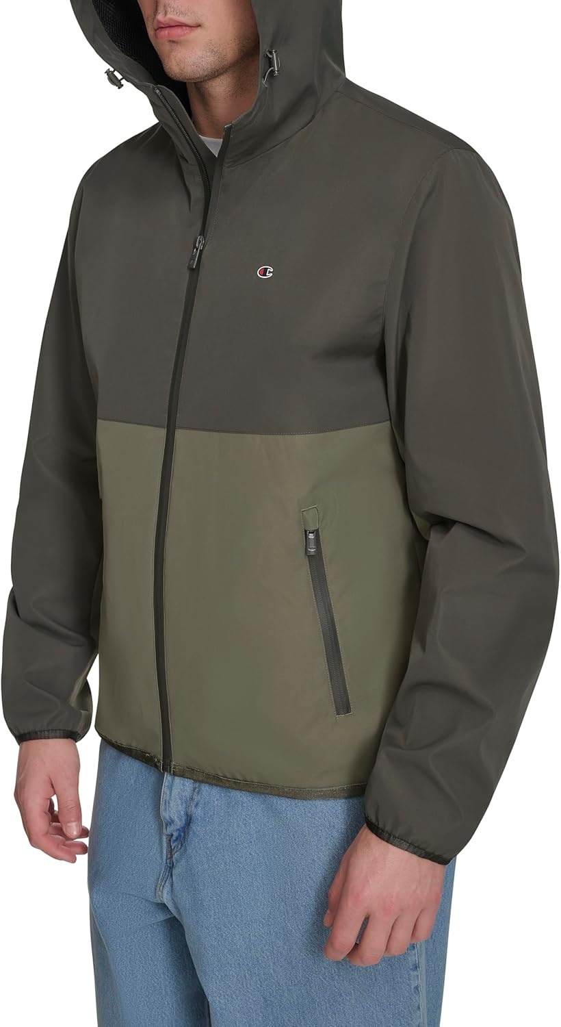 image:imageChampion Mens Performance Windbreaker Rain Jacket With HoodChambray Blue