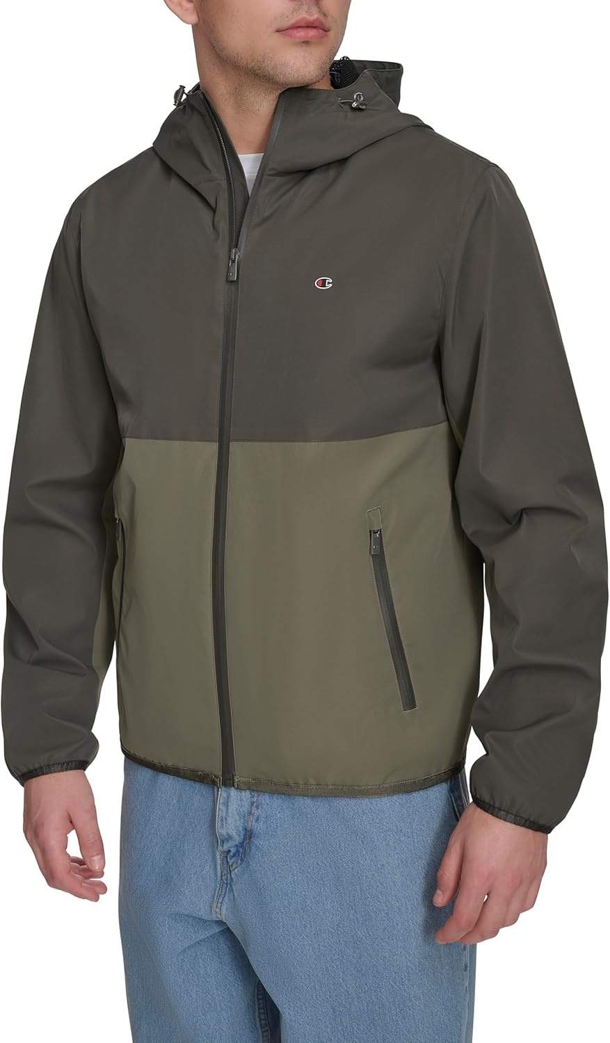 image:imageChampion Mens Performance Windbreaker Rain Jacket With HoodChambray Blue