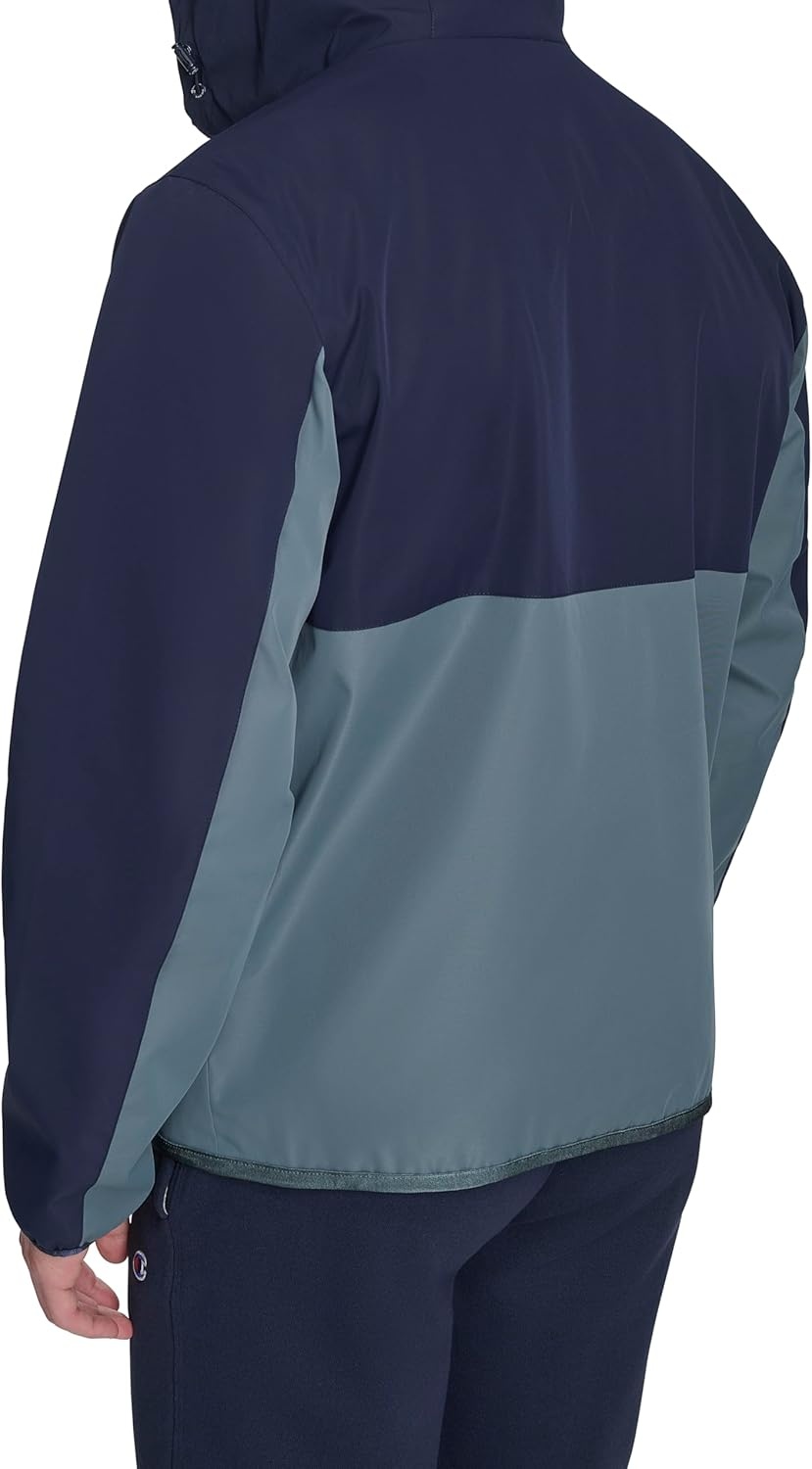 image:imageChampion Mens Performance Windbreaker Rain Jacket With HoodPeacoatStormy Weather