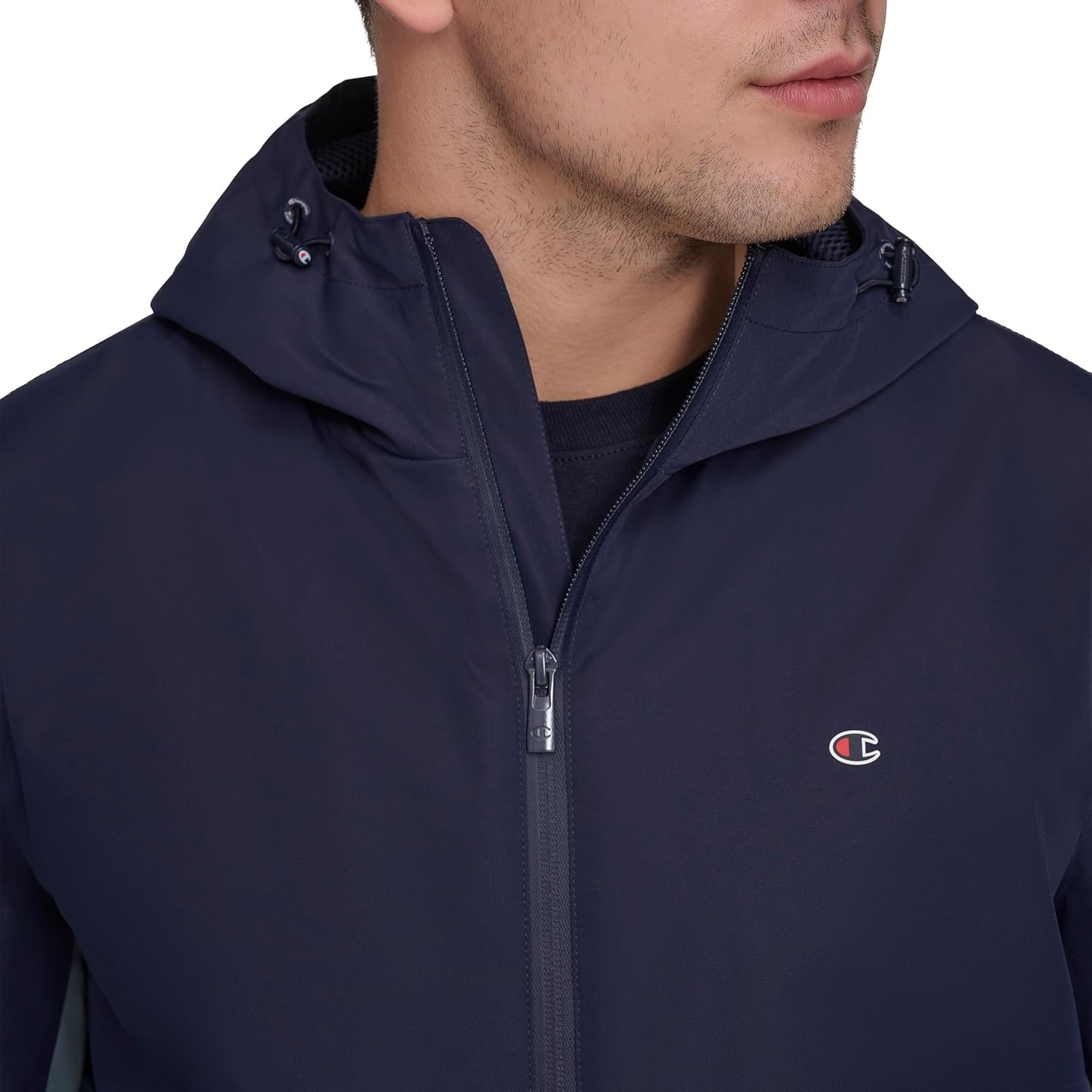 image:imageChampion Mens Performance Windbreaker Rain Jacket With HoodPeacoatStormy Weather
