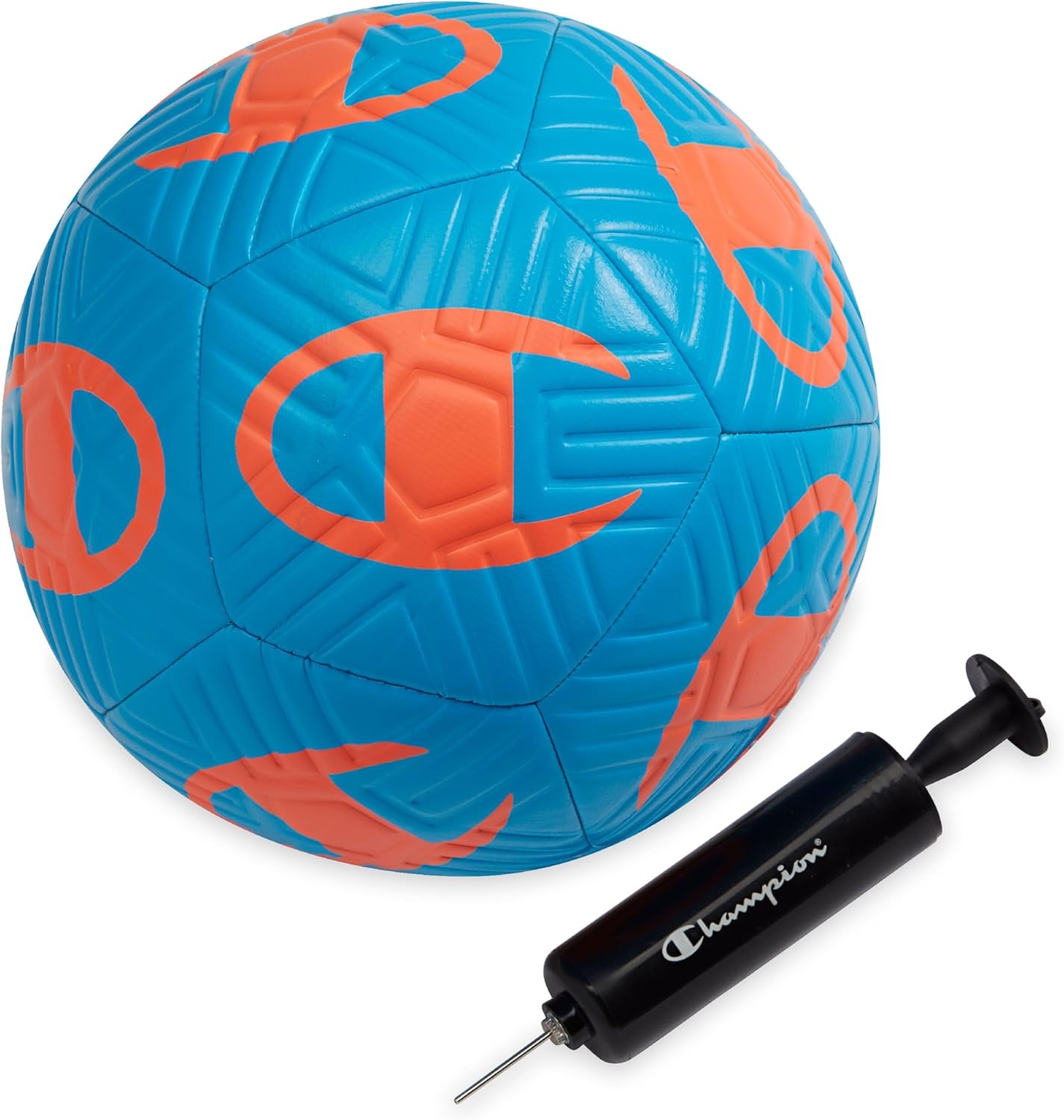 image:imageChampion Playmaker Logo Deflated Soccer Ball with Pump Size 5 Soccer Ball Durable Panels for Kids Youth amp Adults IndoorOutdoor Training Ball with Inflation Hand PumpFierce TideVery Coral