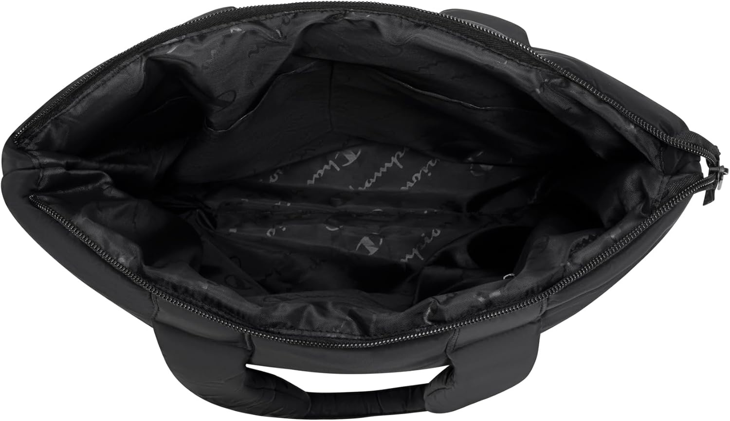 image:imageChampion Quilted Billie Tote Bag in Memory Cloth With Zip Closure for Work Travel Daily UseBlack