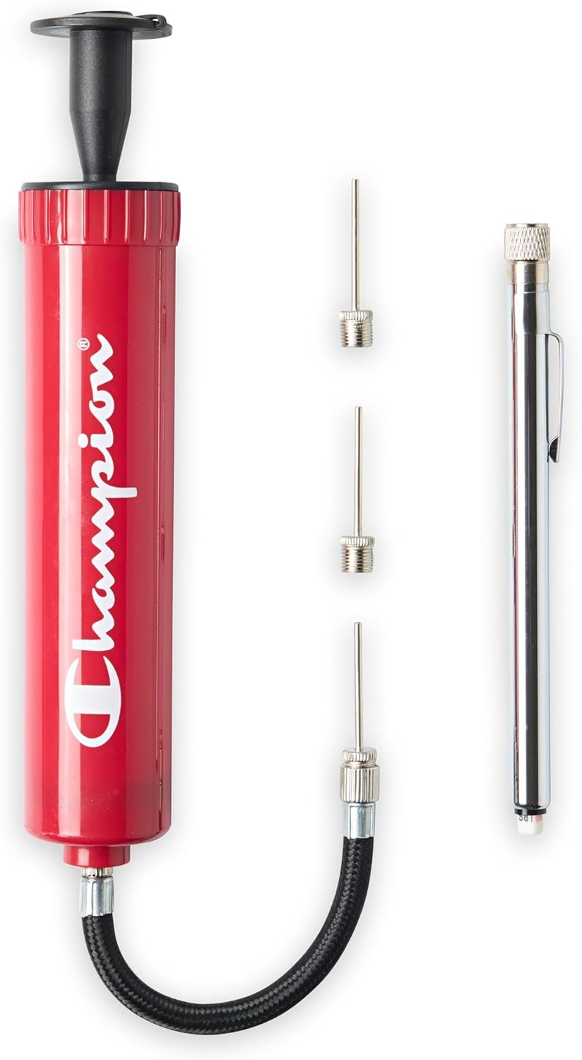 image:imageChampion Replacement Ball Pump with Metal Inflation Replacement Needles for Sports Balls with Compact Case Compatible with Most Pumps for Basketball Soccer Football Volleyball amp Yoga BallsTango RedBlack