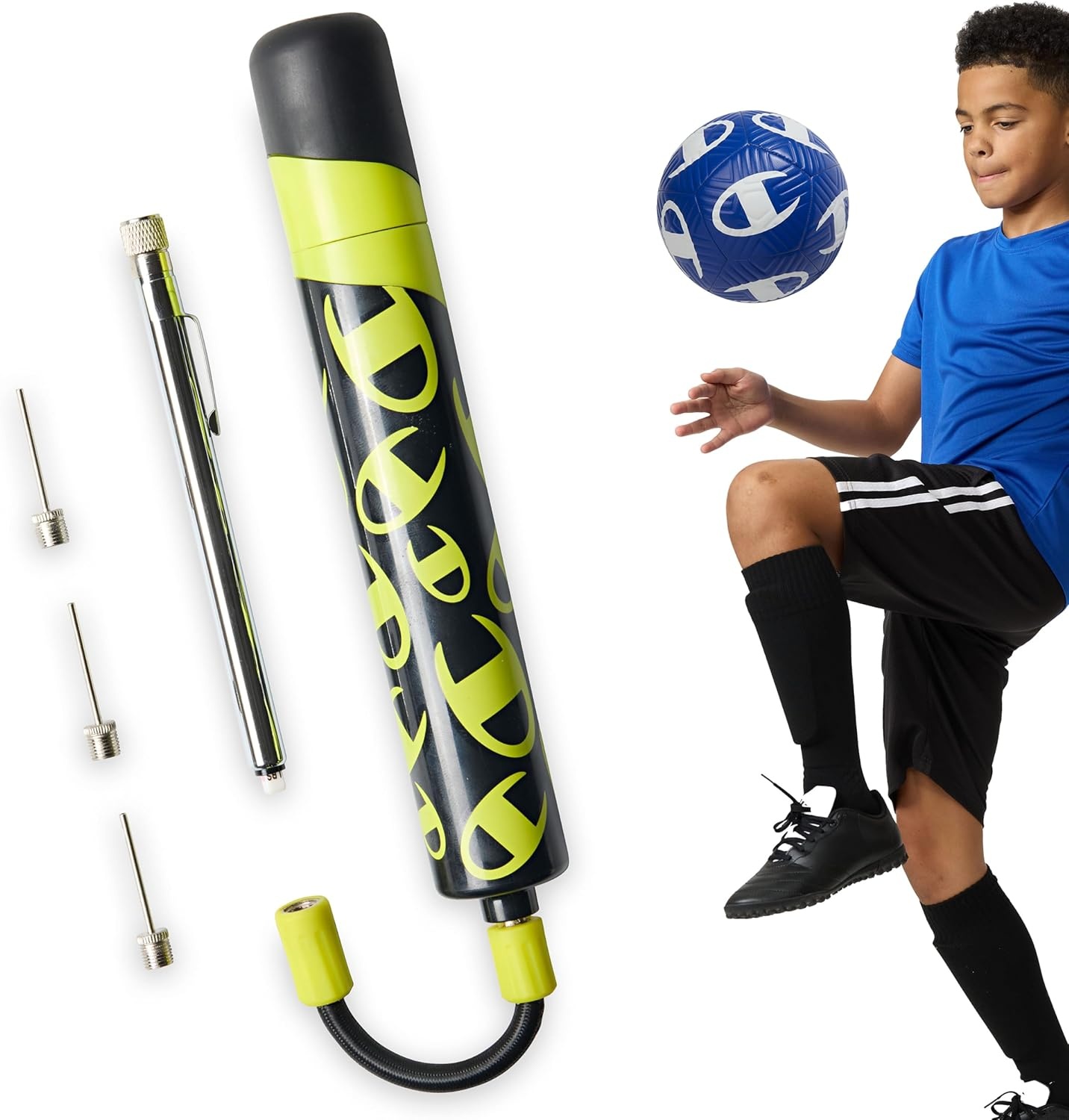 image:imageChampion Replacement Ball Pump with Metal Inflation Replacement Needles for Sports Balls with Compact Case Compatible with Most Pumps for Basketball Soccer Football Volleyball amp Yoga BallsEvening PrimroseBlack