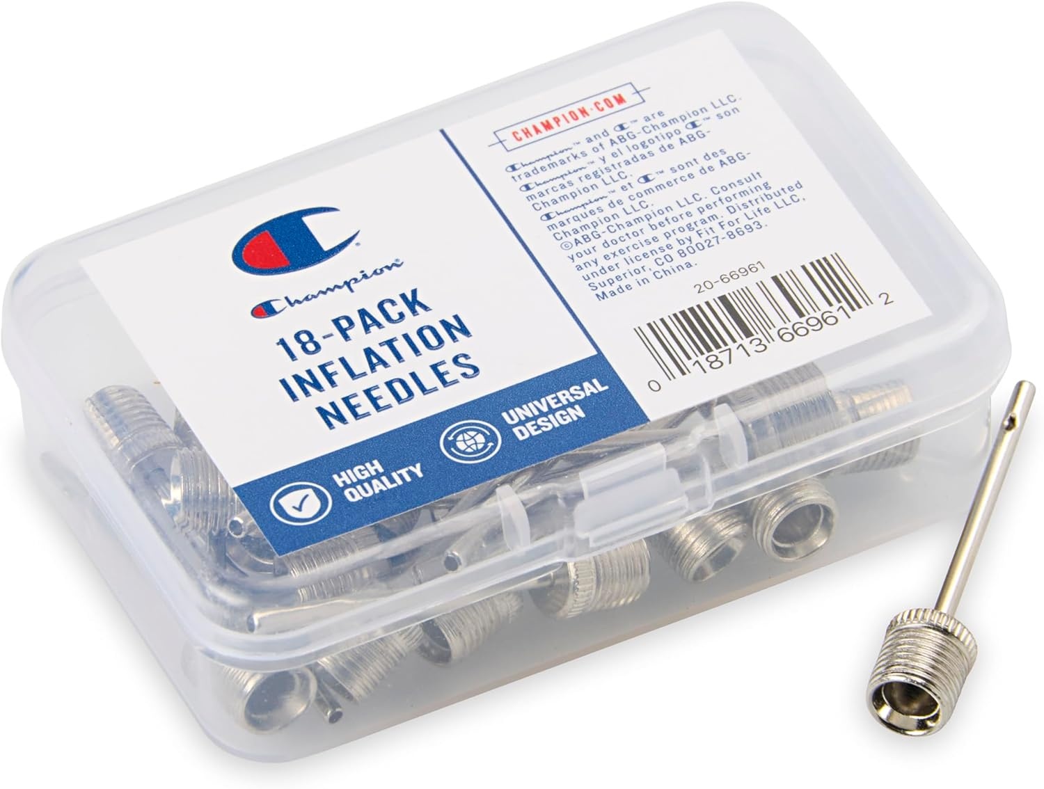 image:imageChampion Replacement Ball Pump with Metal Inflation Replacement Needles for Sports Balls with Compact Case Compatible with Most Pumps for Basketball Soccer Football Volleyball amp Yoga BallsMetallic