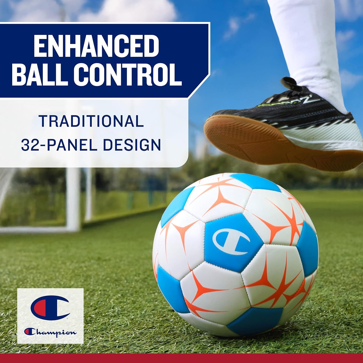 image:imageChampion Soccer Ball Youth amp Adult Matte Finish 32Panel Design Enhanced Control Sizes PVC Cover Sizes 34 and 5 for Indoor amp Outdoor Training Includes 6 PumpWhiteOptic PinkEvening Primrose