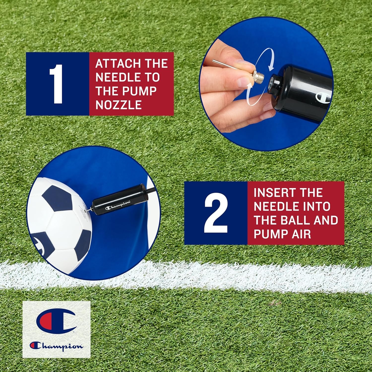 image:imageChampion Soccer Ball Youth amp Adult Matte Finish 32Panel Design Enhanced Control Sizes PVC Cover Sizes 34 and 5 for Indoor amp Outdoor Training Includes 6 PumpWhiteOptic PinkEvening Primrose