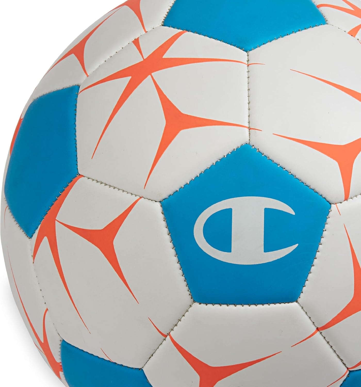 image:imageChampion Soccer Ball Youth amp Adult Matte Finish 32Panel Design Enhanced Control Sizes PVC Cover Sizes 34 and 5 for Indoor amp Outdoor Training Includes 6 PumpWhiteFierce Tide Very Coral