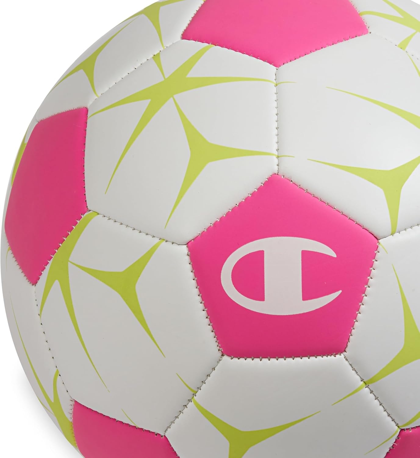 image:imageChampion Soccer Ball Youth amp Adult Matte Finish 32Panel Design Enhanced Control Sizes PVC Cover Sizes 34 and 5 for Indoor amp Outdoor Training Includes 6 PumpWhiteOptic PinkEvening Primrose