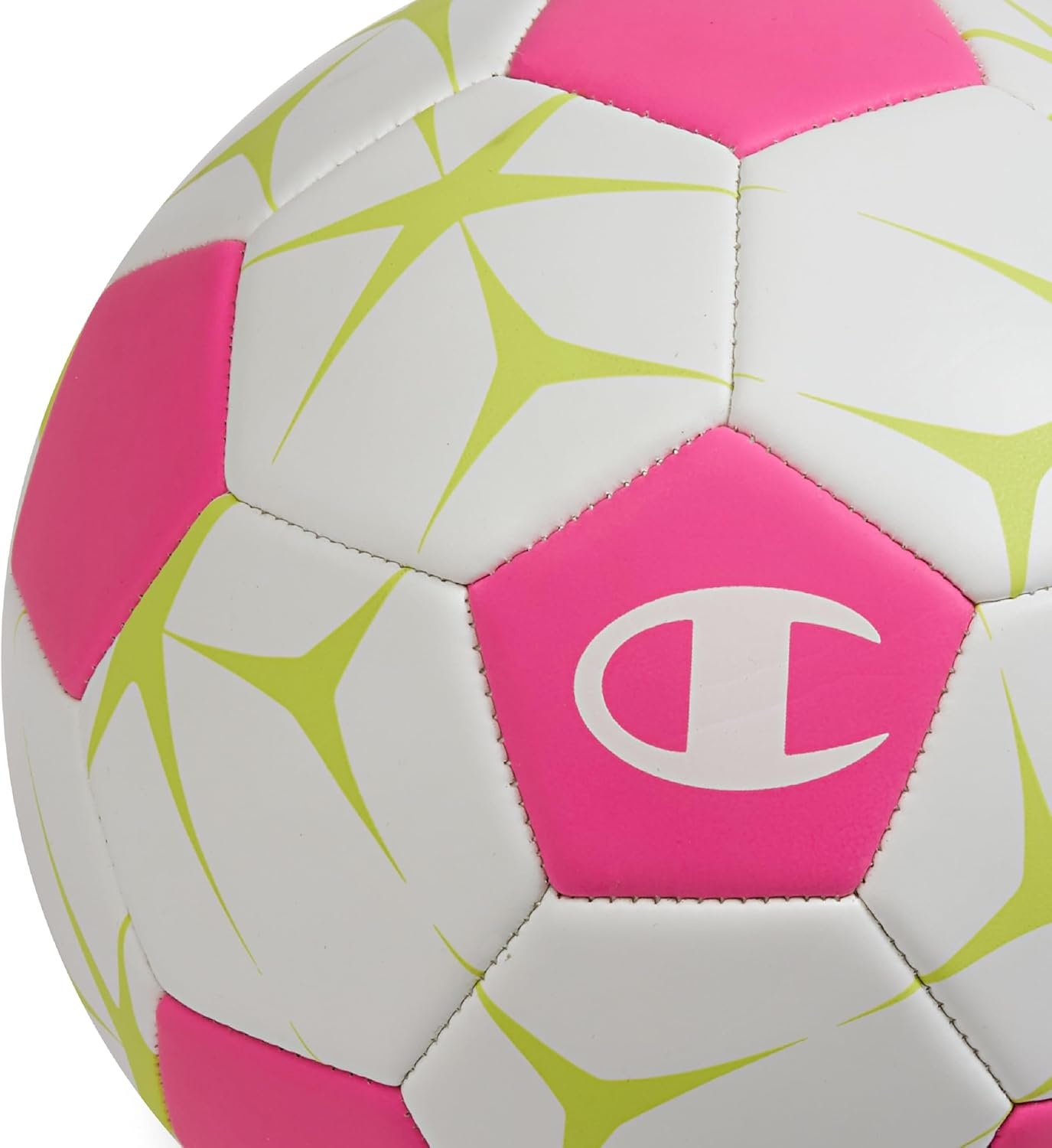 image:imageChampion Soccer Ball Youth amp Adult Matte Finish 32Panel Design Enhanced Control Sizes PVC Cover Sizes 34 and 5 for Indoor amp Outdoor Training Includes 6 PumpWhiteOptic PinkEvening Primrose