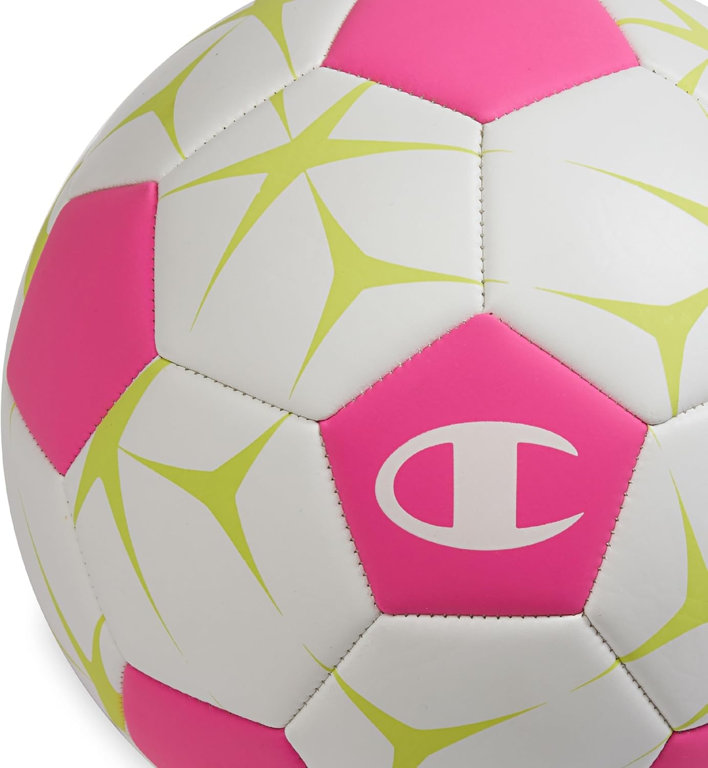 image:imageChampion Soccer Ball Youth amp Adult Matte Finish 32Panel Design Enhanced Control Sizes PVC Cover Sizes 34 and 5 for Indoor amp Outdoor Training Includes 6 PumpWhiteOptic PinkEvening Primrose