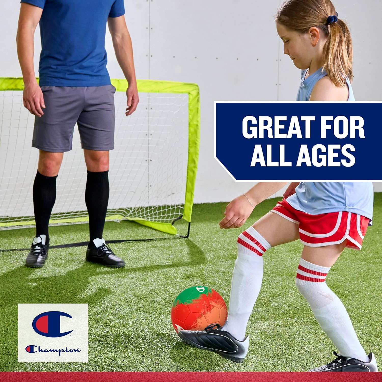 image:imageChampion Soccer Ball Youth amp Adult Matte Finish 32Panel Design Enhanced Control Sizes PVC Cover Sizes 34 and 5 for Indoor amp Outdoor Training Includes 6 PumpBrazil