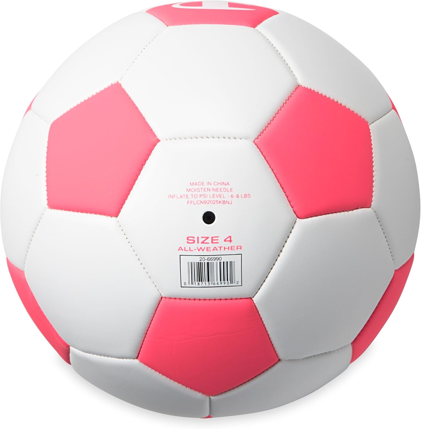 image:imageChampion Soccer Ball Youth amp Adult Matte Finish 32Panel Design Enhanced Control Sizes PVC Cover Sizes 34 and 5 for Indoor amp Outdoor Training Includes 6 PumpClassic WhiteOptic Pink