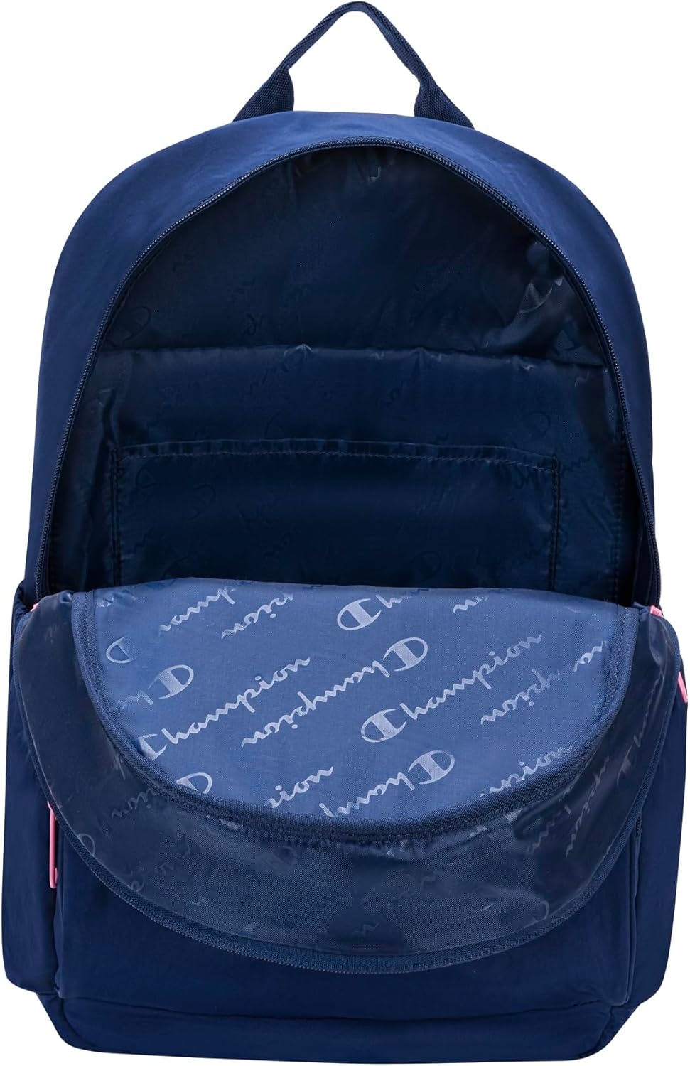 image:imageChampion Venice Laptop Backpack in Crinkle Nylon with Padded Adjustable Straps Water Bottle Pocket for Work Travel Commute BlackSilver One SizeBlue Depths