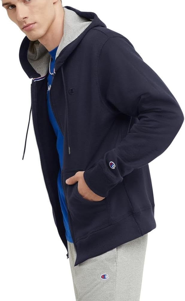 image:imageChampion mens Zipup Hoodie Comfortable Zipup Hoodie Sweatshirt for Men Reg Or Big amp TallNavy C Logo