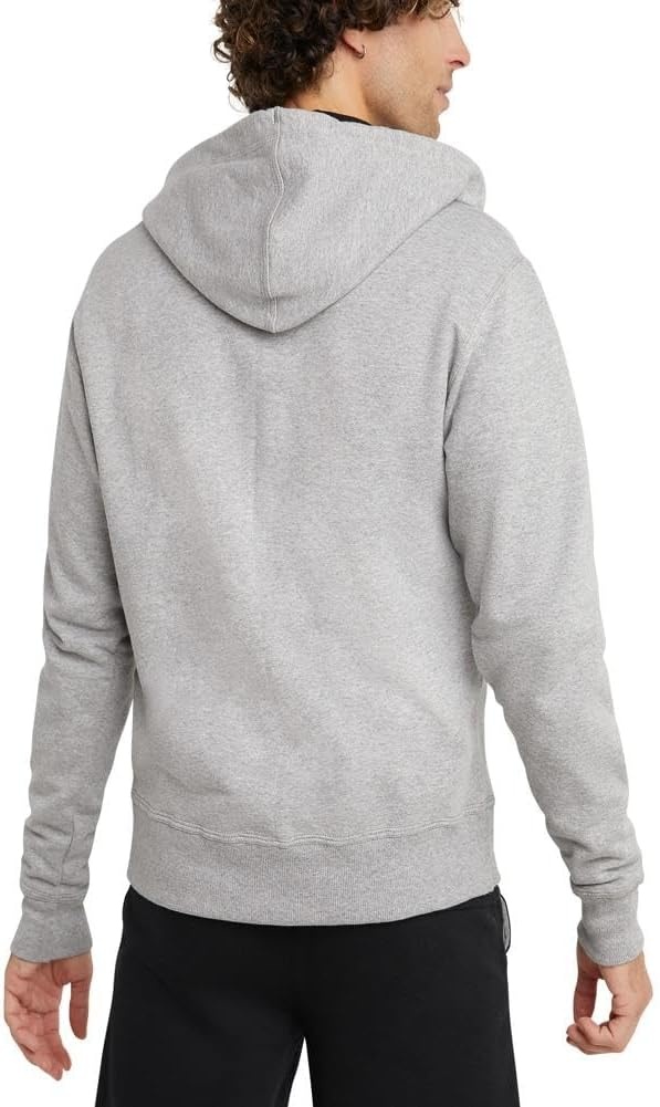 image:imageChampion mens Zipup Hoodie Comfortable Zipup Hoodie Sweatshirt for Men Reg Or Big amp TallOxford Gray C Logo