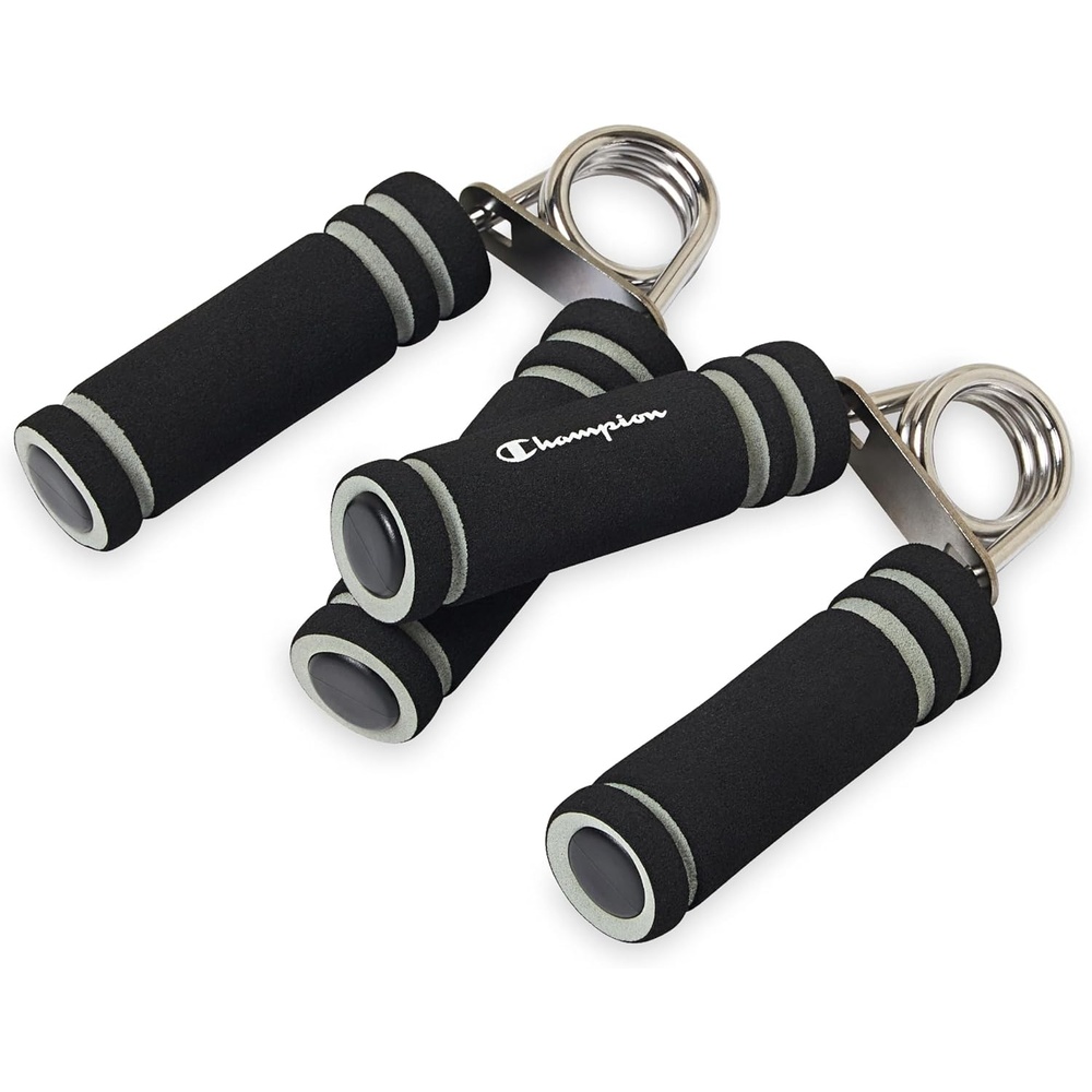 image:imageChampion 2Pack Hand Grip Strengthener Medium Resistance Grip Strength Trainer with Soft Foam Handles Forearm and Wrist Trainer for Home Gym Workouts Stress Relief and Daily ConditioningBlack