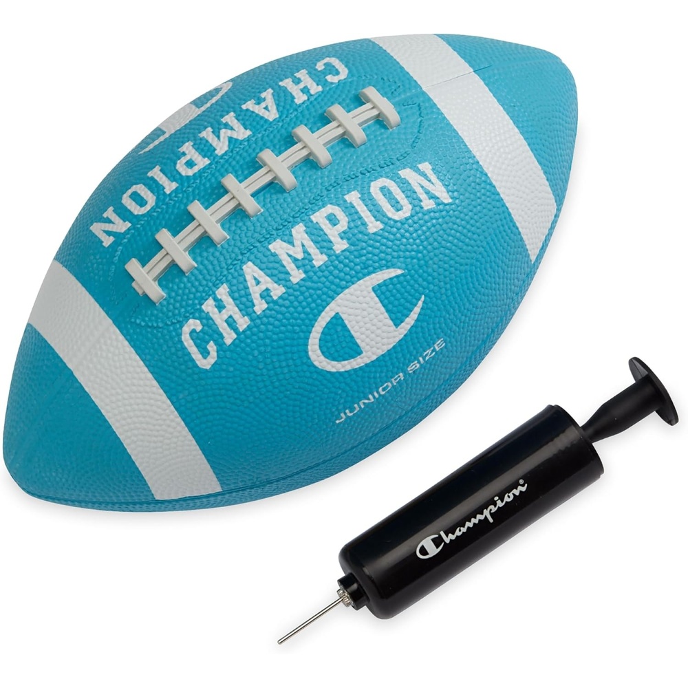 image:imageChampion Blitz Football AllWeather Football Enhanced Grip Durable Rubber Cover and Molded Laces for Outdoor Sports amp Training Includes 6 Ball PumpFierce TideWhite