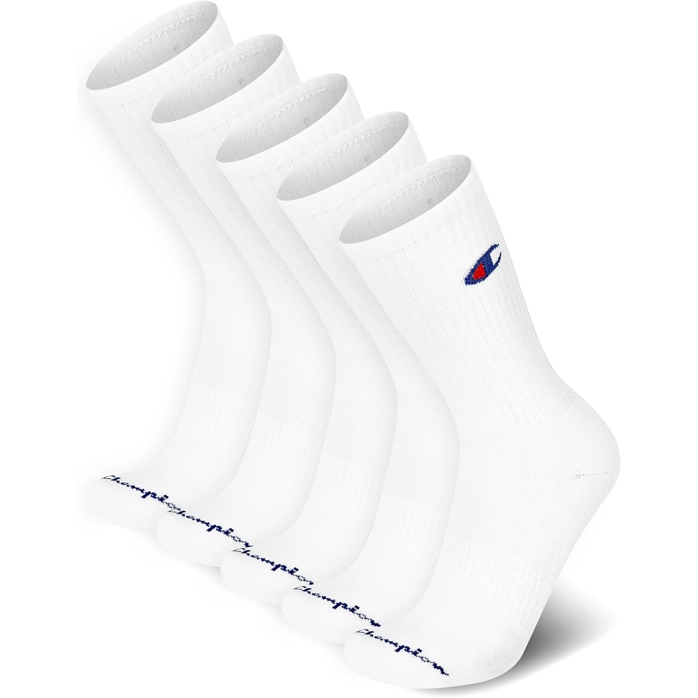 image:imageChampion Mens Crew Socks  Moisturewicking Athletic Socks With Cushioning amp Arch Support Size 612White