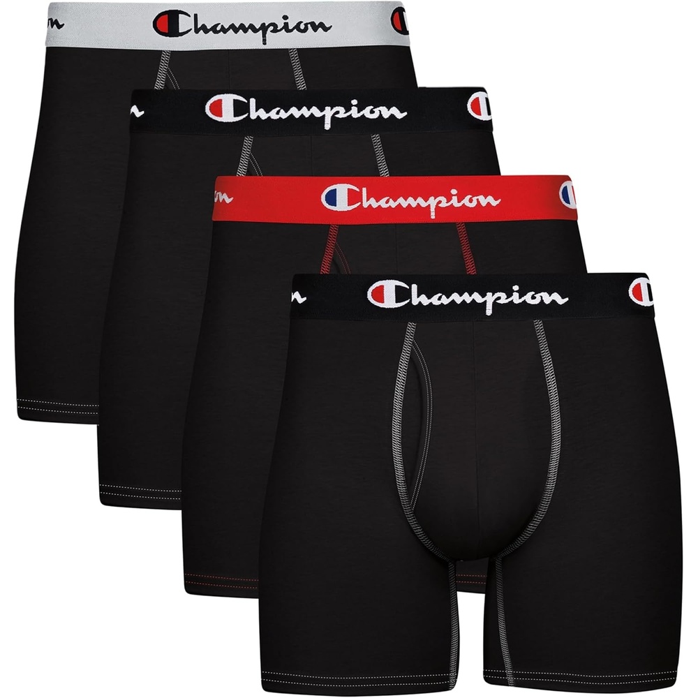 image:imageChampion Mens Everyday Cotton Stretch 4 PackBlack 4 Pack