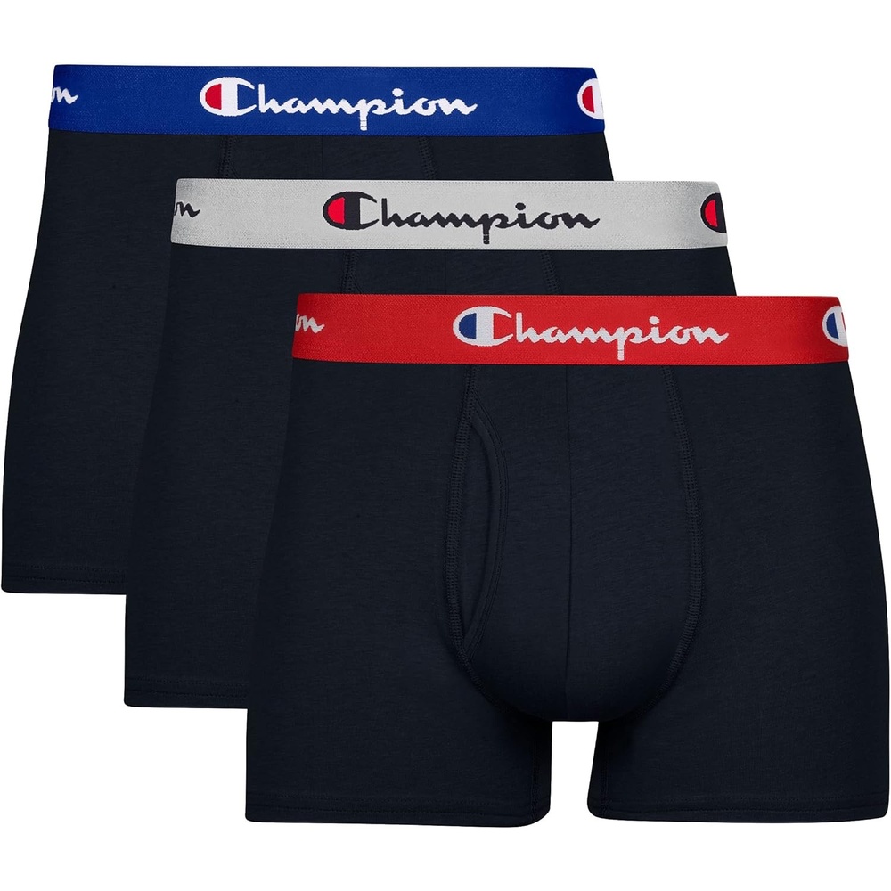 image:imageChampion Mens Everyday Cotton Stretch Trunks 3 PackTrunk Black 3 Pack