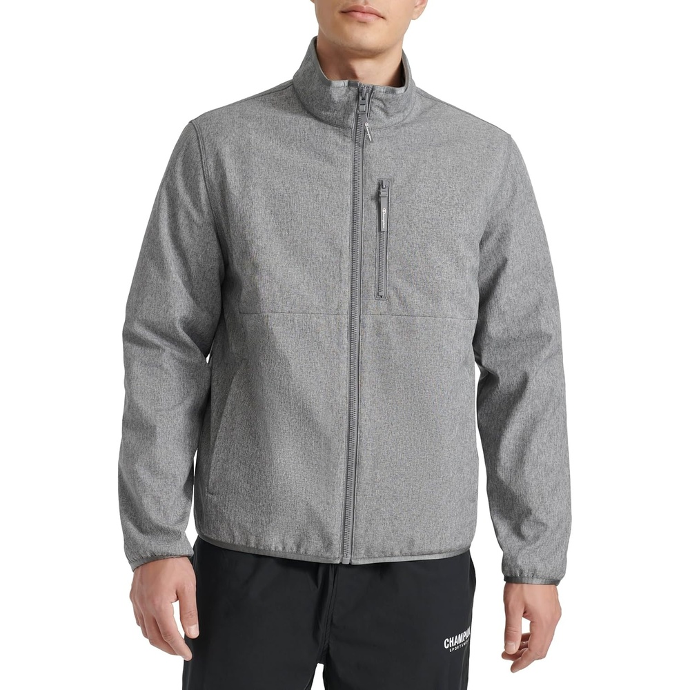 image:imageChampion Mens Lightweight Active Soft Shell Jacket With Stand CollarHeather Grey
