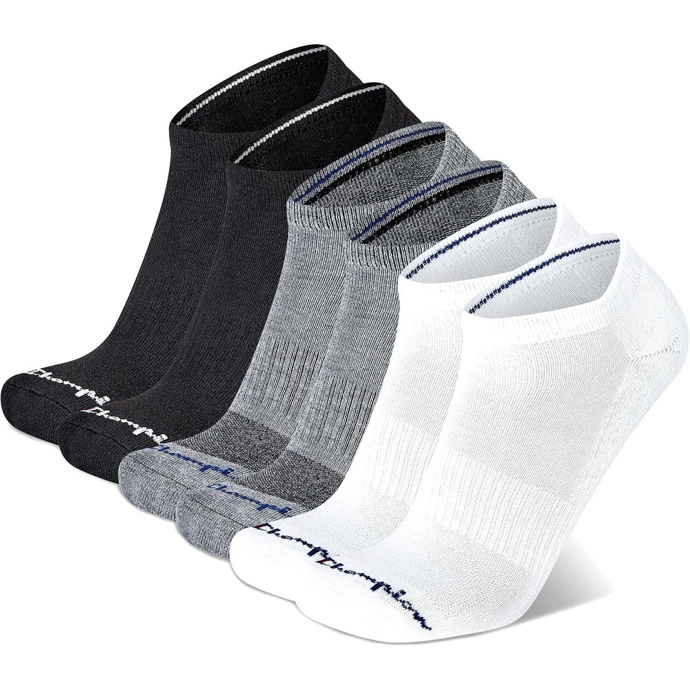 image:imageChampion Mens Low Cut Beathable MoistureWicking Athletic Socks 6PackMulti White Grey Black