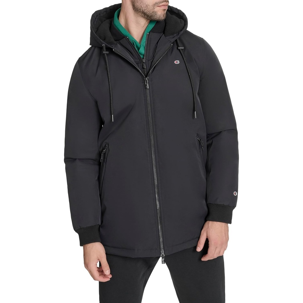 image:imageChampion Mens Midlength Soft Shell Performance Jacket With Sherpa LiningBlack Flex Tech