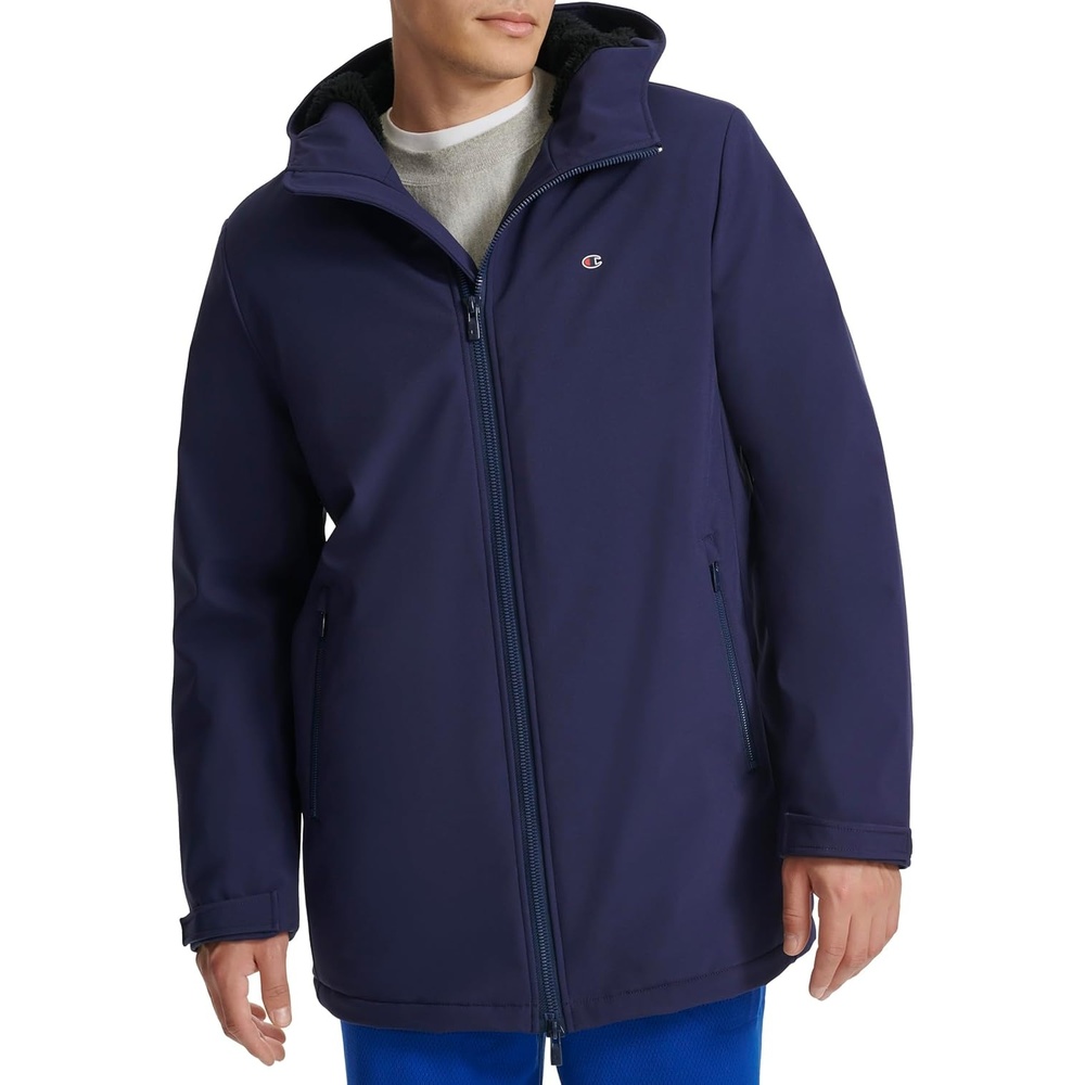 image:imageChampion Mens Midlength Soft Shell Performance Jacket With Sherpa LiningPeacoat