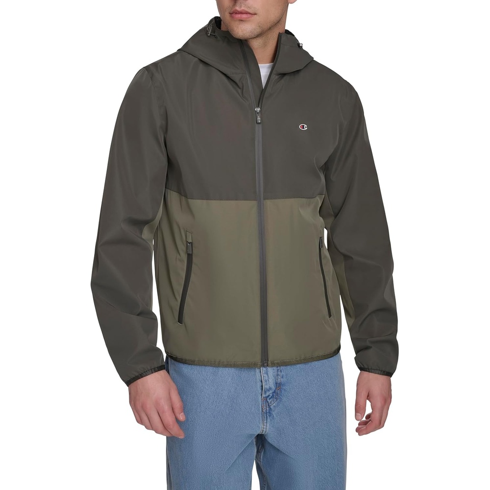 image:imageChampion Mens Performance Windbreaker Rain Jacket With HoodChambray Blue