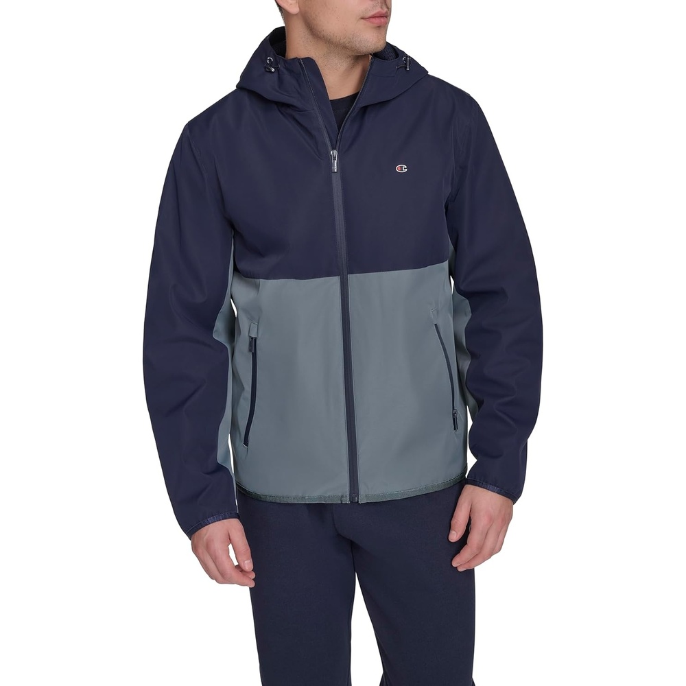 image:imageChampion Mens Performance Windbreaker Rain Jacket With HoodPeacoatStormy Weather
