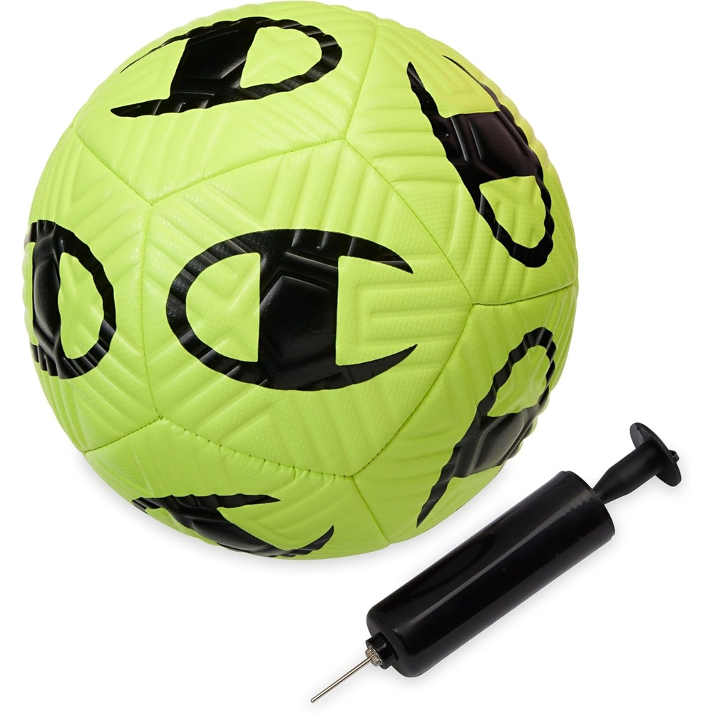 image:imageChampion Playmaker Logo Deflated Soccer Ball with Pump Size 5 Soccer Ball Durable Panels for Kids Youth amp Adults IndoorOutdoor Training Ball with Inflation Hand PumpEVENING PRIMROSEBLACK