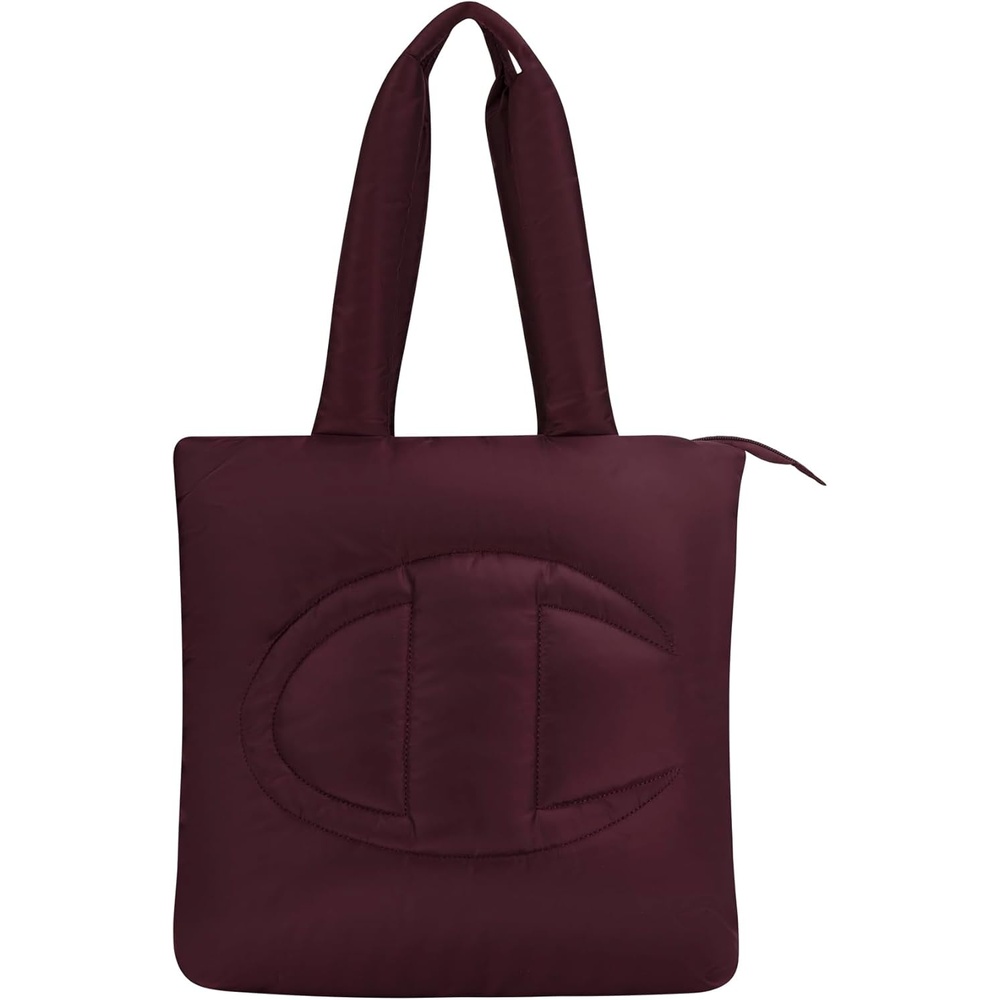 image:imageChampion Quilted Billie Tote Bag in Memory Cloth With Zip Closure for Work Travel Daily UseMedium RubyTender Pink