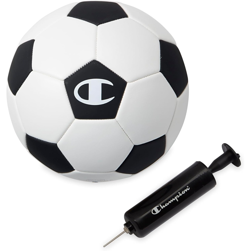 image:imageChampion Soccer Ball Youth amp Adult Matte Finish 32Panel Design Enhanced Control Sizes PVC Cover Sizes 34 and 5 for Indoor amp Outdoor Training Includes 6 PumpClassic WhiteBlack