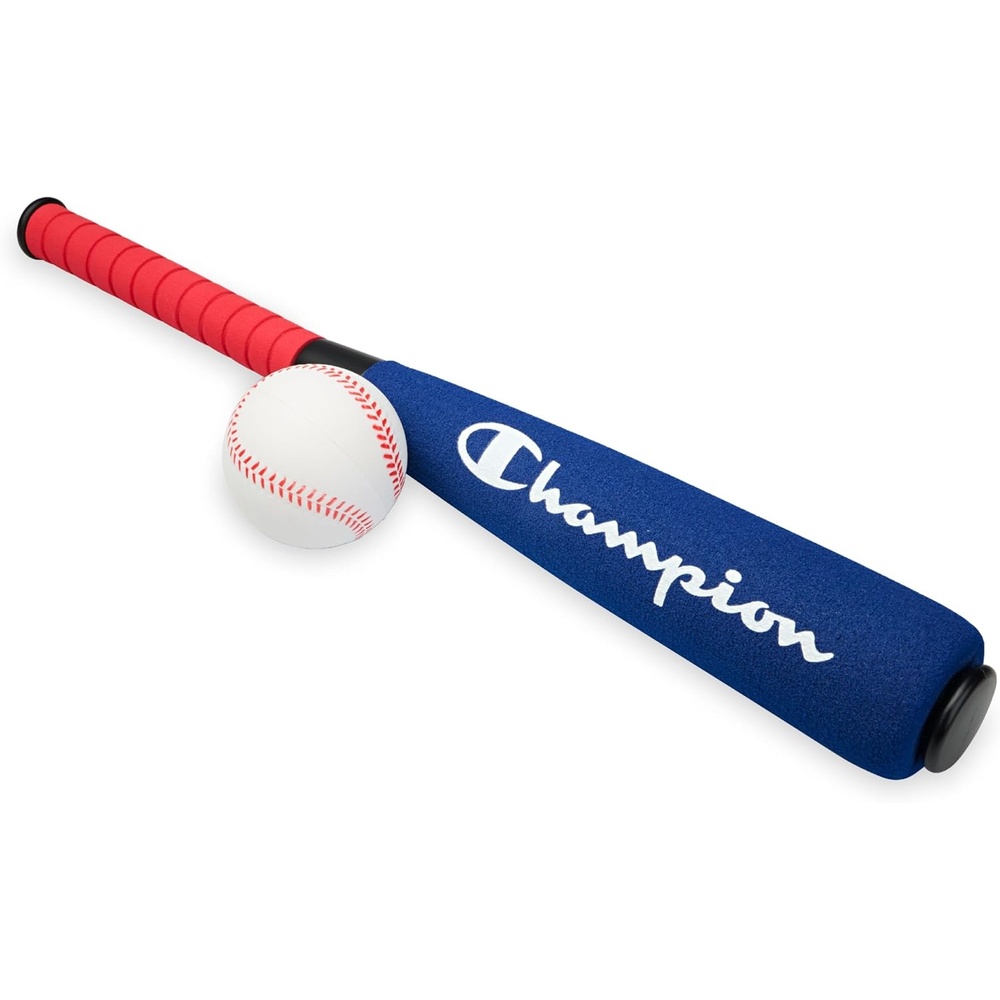 image:imageChampion Toddler Baseball Set RedBlack Big Fly Foam Bat and Soft Ball Kit for Kids Ages 3 Oversized 24 Lightweight Bat with Molded Core for Safe Indoor or Outdoor PlayRedWhiteBlue
