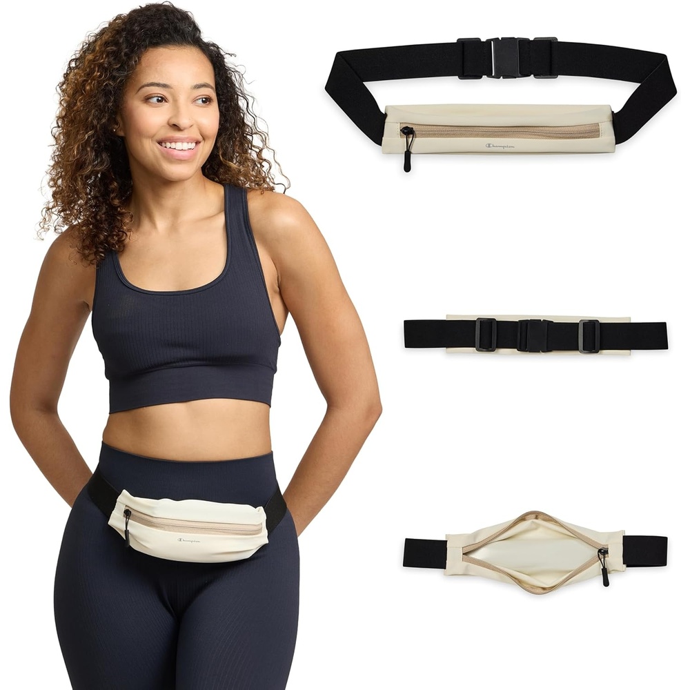 image:imageChampion WalkRun Waist Belt Champagne Frost Slim Running Belt for Men and Women with Zipper Pocket and Adjustable Strap Lightweight Waist Pack for Walking Jogging Workouts amp Travel
