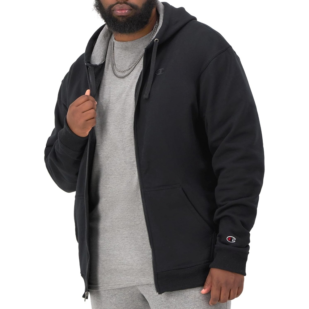 image:imageChampion mens Zipup Hoodie Comfortable Zipup Hoodie Sweatshirt for Men Reg Or Big amp TallBlack C Logo