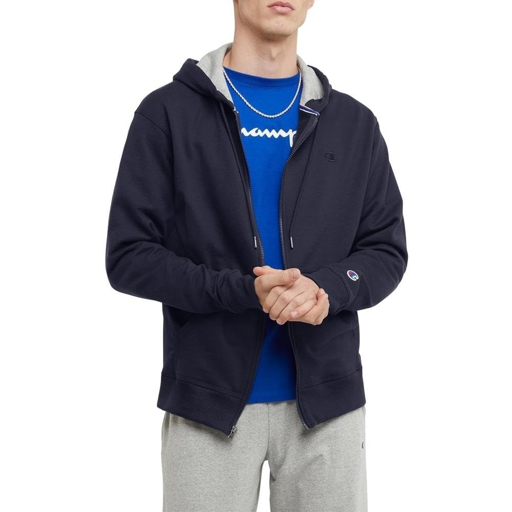 image:imageChampion mens Zipup Hoodie Comfortable Zipup Hoodie Sweatshirt for Men Reg Or Big amp TallNavy C Logo
