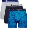 Blue Print With Champion Logo/Navy/Silverstone - 3 Pack