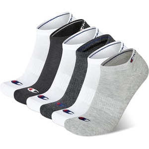 Champion Men’s Low Cut Beathable Moisture-Wicking Athletic Socks (6-Pack)(Multi Toe Logo)